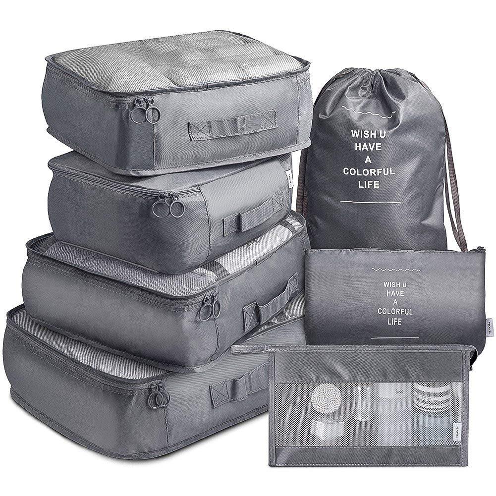 Ensemble de 7 sacs de rangement pour voyage eprolo, organisateurs pour vêtements et bagages, sacs de stockage compacts.