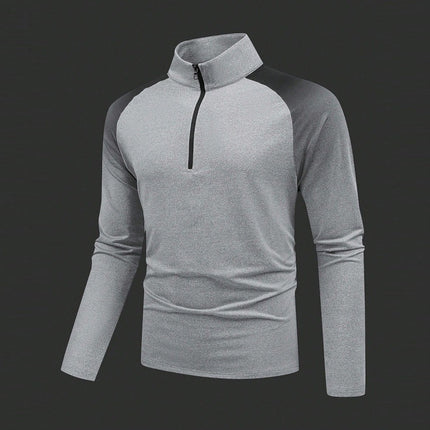 Quick-drying Half Zipper Slim Fit Training Men's Sports Long-sleeved Sweater