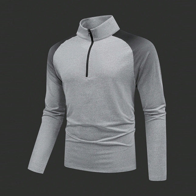 Quick-drying Half Zipper Slim Fit Training Men's Sports Long-sleeved Sweater