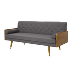 Chaise Aidan au style moderne mi-century, design élégant et structure en bois, fabriquée par eprolo, vue de côté.