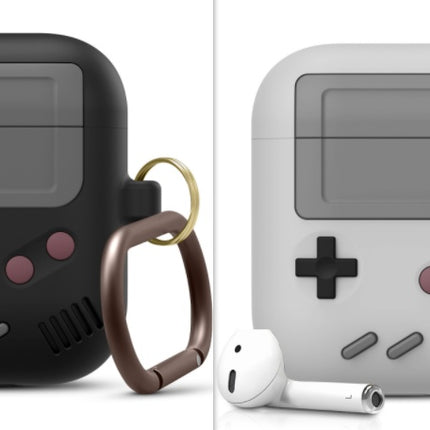 Compatible with Apple, Silicone Cover Case For Airpods Case Cover Compatible With For Airpods Pro Case Classic Game Player Design Case With Keychain