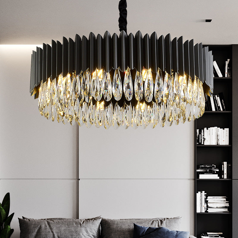 Luminaires modernes simples en cristal noir pour salon, éclairage d'ambiance élégant de la marque Novah.
