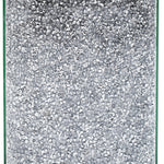 Miroir carré en argent de 11,8 pouces de la marque eprolo, reflet brillant et cadre élégant visible dans l'image.