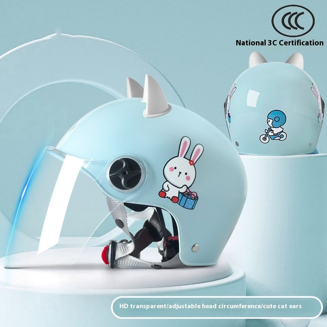 3C Certified Children's Helmet Boys Summer Girls Electric Car
