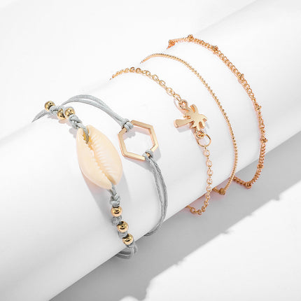 Shell Love Geometry 5 Piece Bracelet