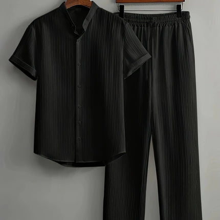 Men's Casual Multi-color Beach Short Sleeve Suit