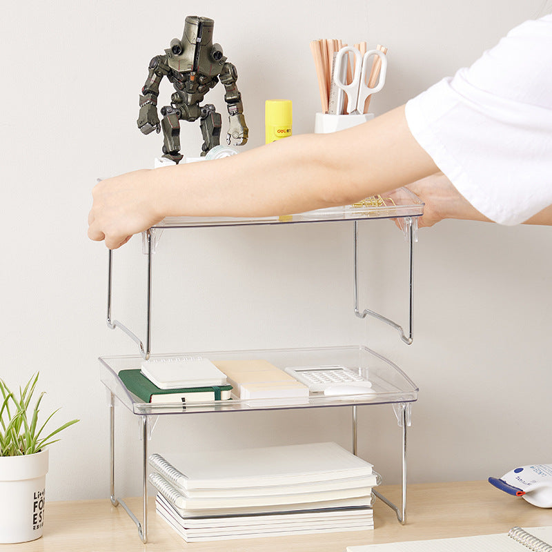 Étagère de bureau multifonction pour rangement cosmétique eprolo, avec compartiments pour produits de beauté et accessoires.