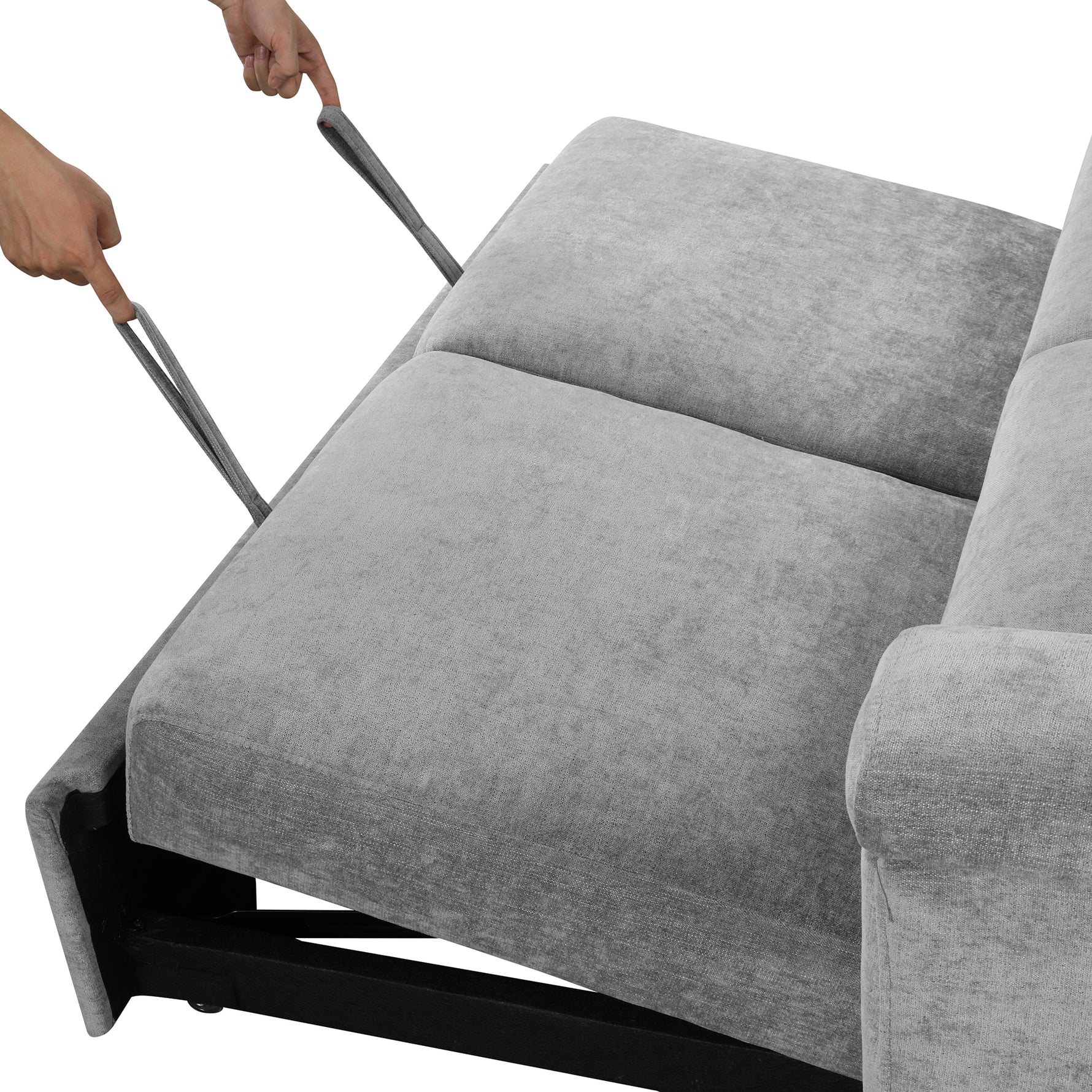 Canapé convertible U_STYLE d'eprolo avec coussin doux, peut accueillir deux personnes pour s'asseoir ou se reposer.