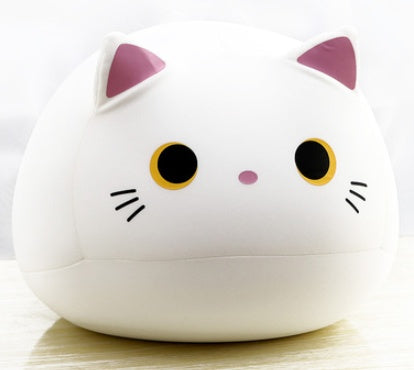 Coussin en forme de chat mignon pour canapé, poupée animale douce, marque Novah, avec détails de chat adorable.