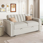 Canapé convertible soft U_STYLE eprolo pour deux personnes, avec coussin confortable et fonction de lit d'appoint.
