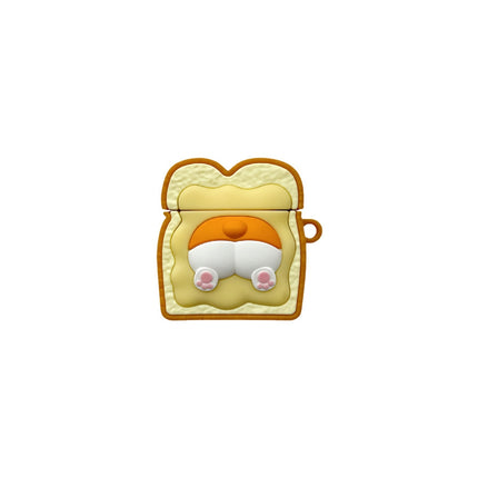Cartoon Toast Small Corgi Suitable For Bluetooth Wireless Earphone Case