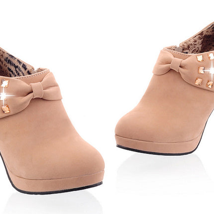 Round toe high heels