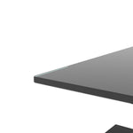 Table basse rectangulaire en verre noir moderne de marque eprolo, table d'appoint pour salon contemporain.