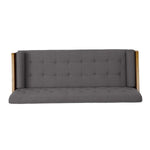 Chaise Aidan au style moderne mi-century, design épuré avec cadre en bois et assise rembourrée, par eprolo.