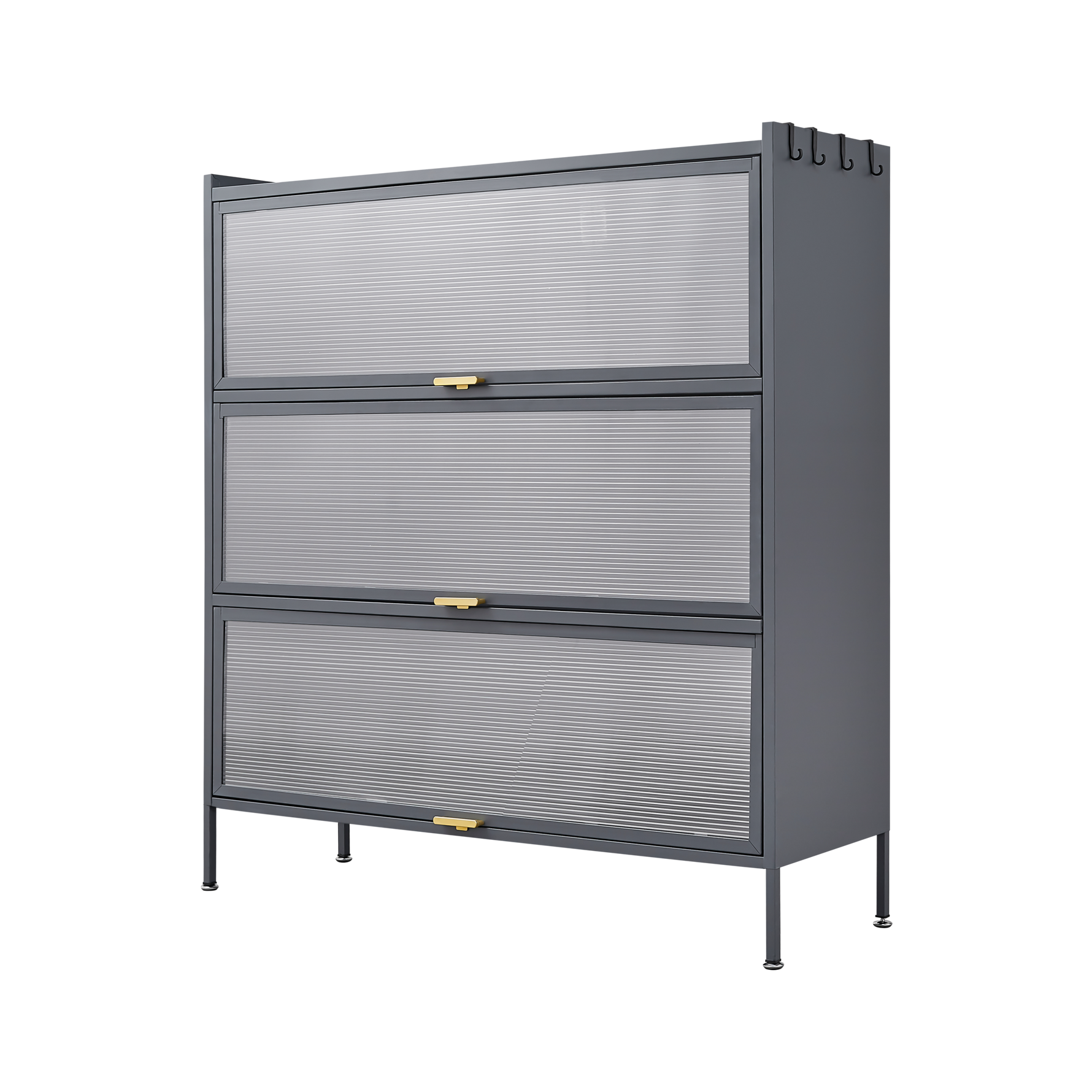 Étagère de rangement pour cuisine eprolo avec trois niveaux, idéale pour le rangement de la cuisine et des provisions.