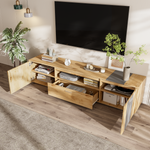 Meuble TV moderne de 70 pouces de la marque eprolo, avec espace de rangement en bois élégant et design contemporain.