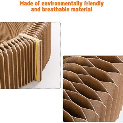 Collapsible Cat Scratcher Lounge Bed Cardboard Cat Bed, Corrugated Pet Scratcher Pad Round Cat Scratching Bed Nest For Indoor Big Large Kitty Kitten Cats