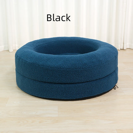 Household Solid Color Leisure Pet Round Bed Cat Nest