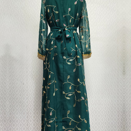 Arab Dubai Embroidery Applique Muslim Party Dinner Robe