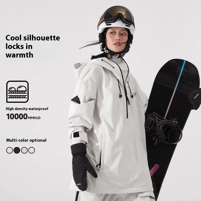 Ski Suit Soft Shell Sweater Women's Men's Pullover Top Veneer Double Board Waterproof Coat