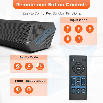 Small Wholesale Echo Wall Soundbar Bar TV Speaker Wireless Home Theater 40W High Power Sound Heater