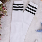 Black Striped Socks / 70cm