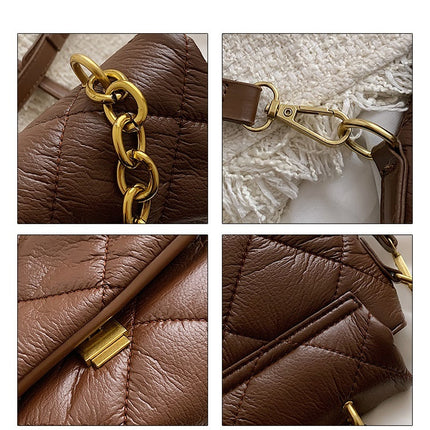 Retro Popular Diamond Embroidery Chain Handbag