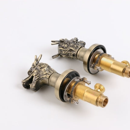 Double  Qinglong Shape All Copper Retro