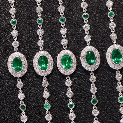 Natural Wood Color Emerald Bracelet