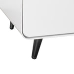 Élément de meuble de nuit moderne en acier avec espace de rangement, destiné au salon ou chambre, de la marque eprolo.