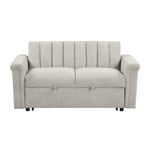 Canapé convertible en coussin doux pour deux personnes, modèle U_STYLE de eprolo, en position assise ou lit.