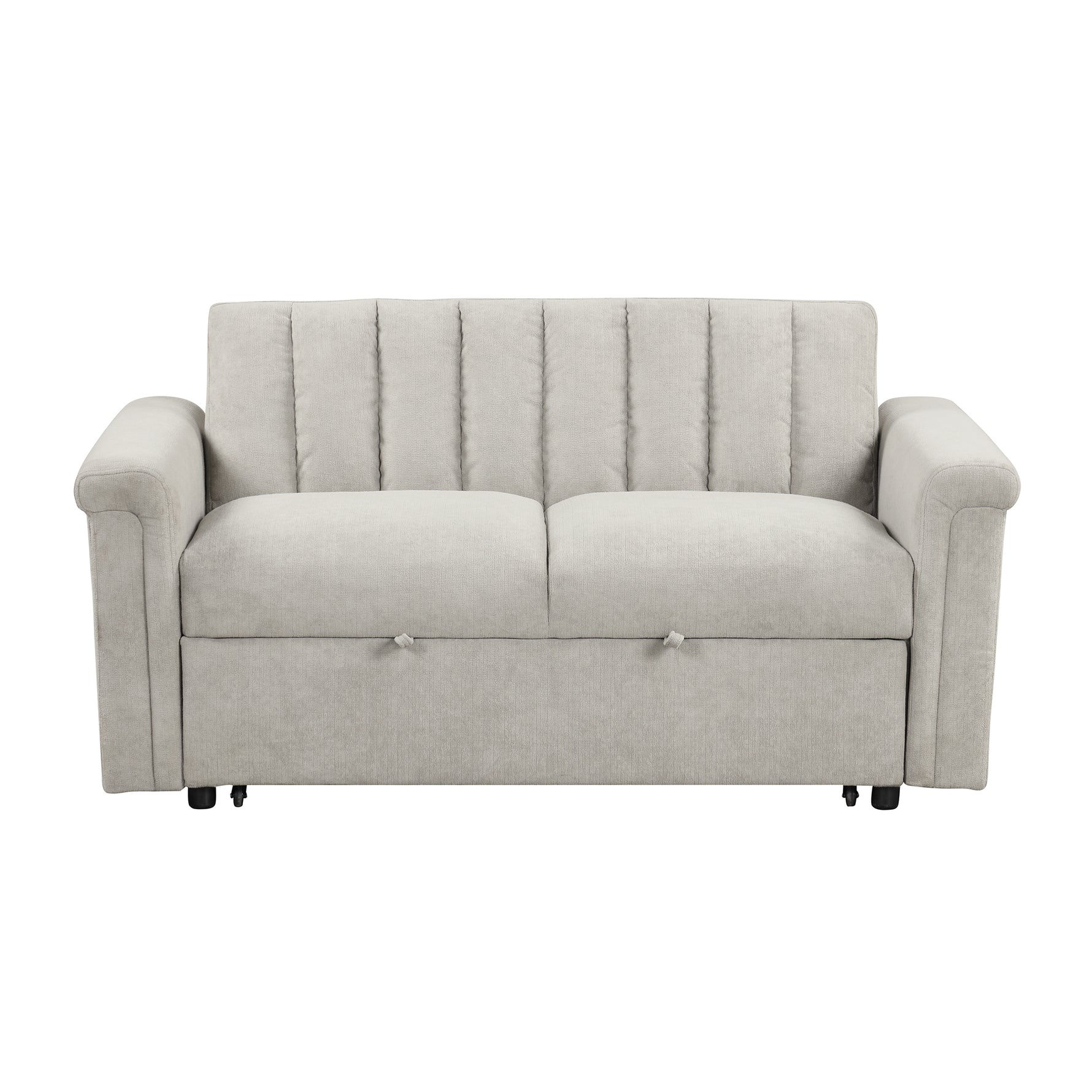 Canapé convertible en coussin doux pour deux personnes, modèle U_STYLE de eprolo, en position assise ou lit.