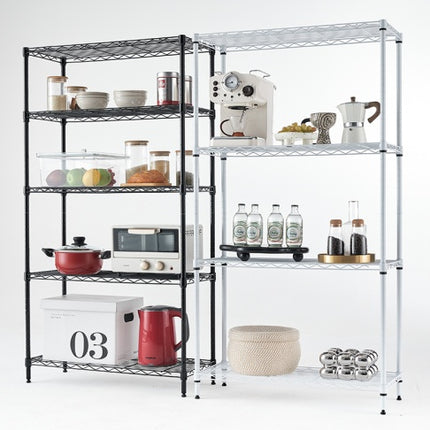 Wire Shelving Metal Storage Rack Adjustable Shelves, Standing Storage Shelf Units For Laundry Bathroom Kitchen Pantry ClosetWhite, 42L X 18W X 71H