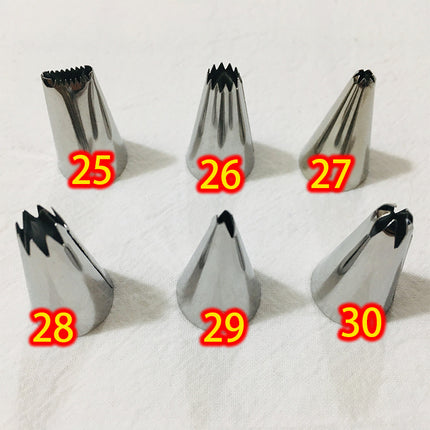 Squeeze Flower Cream Stainless Steel Diy Baking Seamless Puff Piping Nozzle