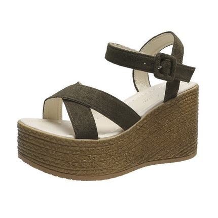 Women's Platform Suede Sandals Summer