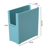 Boîte de rangement de cuisine en plastique eprolo pour vaisselle, rangement de placard ou table, image montrant la boîte empilée et ouverte
