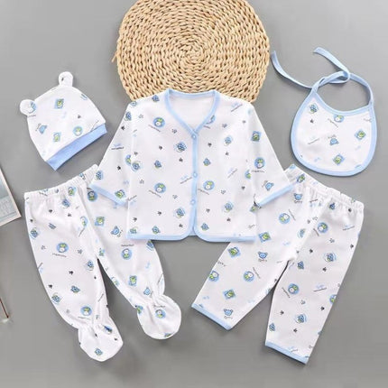 Five-piece Cotton Baby Long-sleeved Underwear
