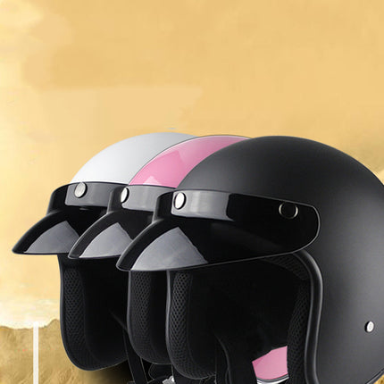Men And Women Motorcycle Retro Hard Hat Helmet