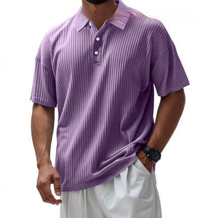 Printed Men's Loose Trendy Short Sleeve Lapel Shirt