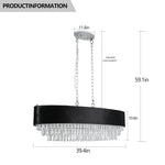 Lustre moderne en cristal de la marque eprolo, avec plusieurs branches et pendentifs en cristal brillant.