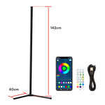 Lampe d’angle RGBIC eprolo avec LED moderne, trois sections, contrôle Bluetooth et commande vocale, éclairage d’ambiance minimaliste