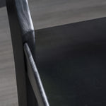 Chaise de salle à manger en acacia noir de la marque eprolo, lot de 2, design rustique et élégante pour la cuisine ou la salle à manger