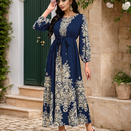 Middle East Arab Muslim Printed Dress