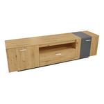 Meuble TV moderne de 70 pouces eprolo avec espace de rangement en bois foncé et design contemporain.