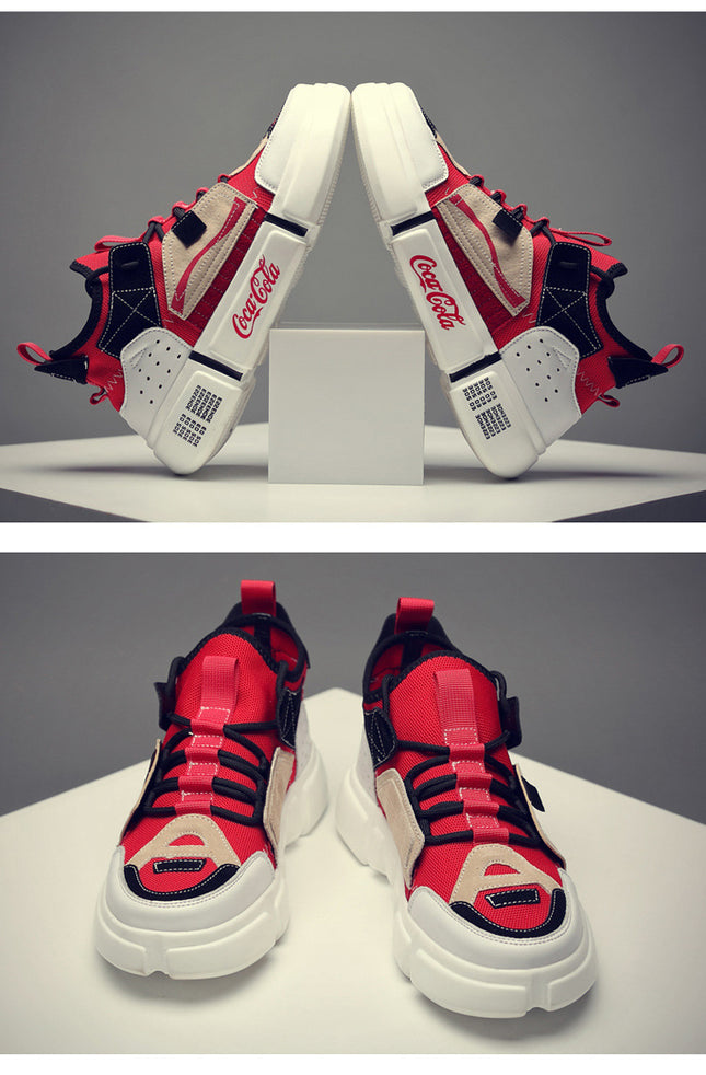 Summer breathable sneakers leather flying woven old shoes