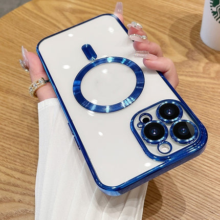 Magnetic Plating Transparent With Lens Protector Drop-resistant Phone Case