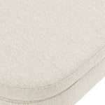 Banquette ottomane ovale de rangement beige avec pieds en bois de caoutchouc, dimensions 43,5"x16"x16" de la marque eprolo