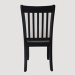 Deux chaises de salle à manger rembourrées noires pour cuisine de ferme, assises confortables, par eprolo.