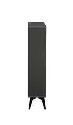 Armoire à chaussures grise eprolo avec étagères de rangement pour chaussures, idéale pour organiser votre entrée.