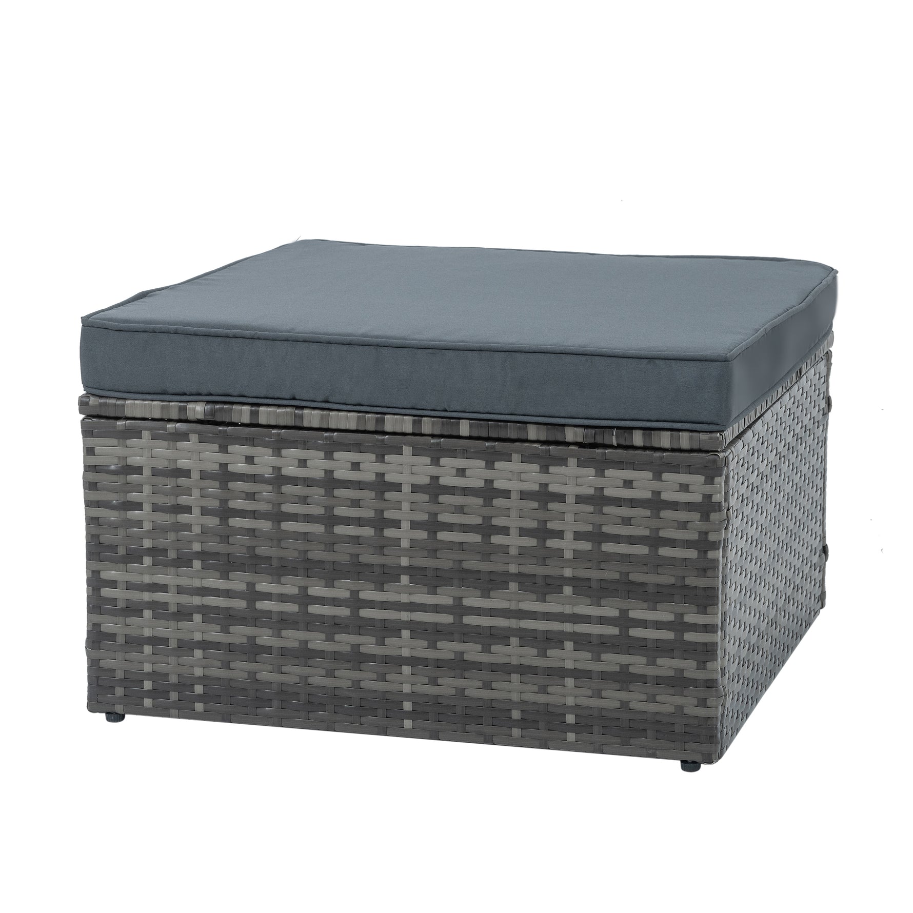 Ensemble de meubles de terrasse en rotin PE pour extérieur avec table basse en contreplaqué, style saisonnier, marque eprolo.
